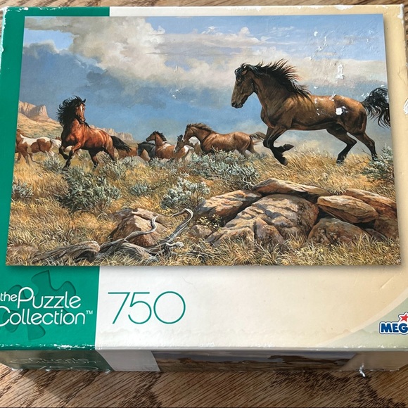 Wild Horse Mustang Jigsaw Puzzle The Distant Thunder Horse 2008 - Picture 7 of 11